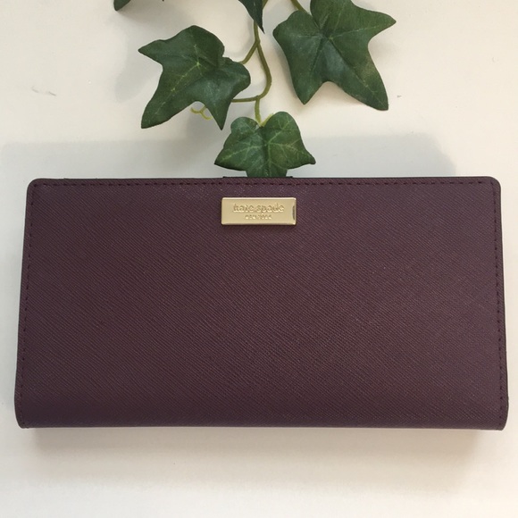 kate spade Handbags - Kate Spade Laurel Way Stacy Wallet - Deep Plum